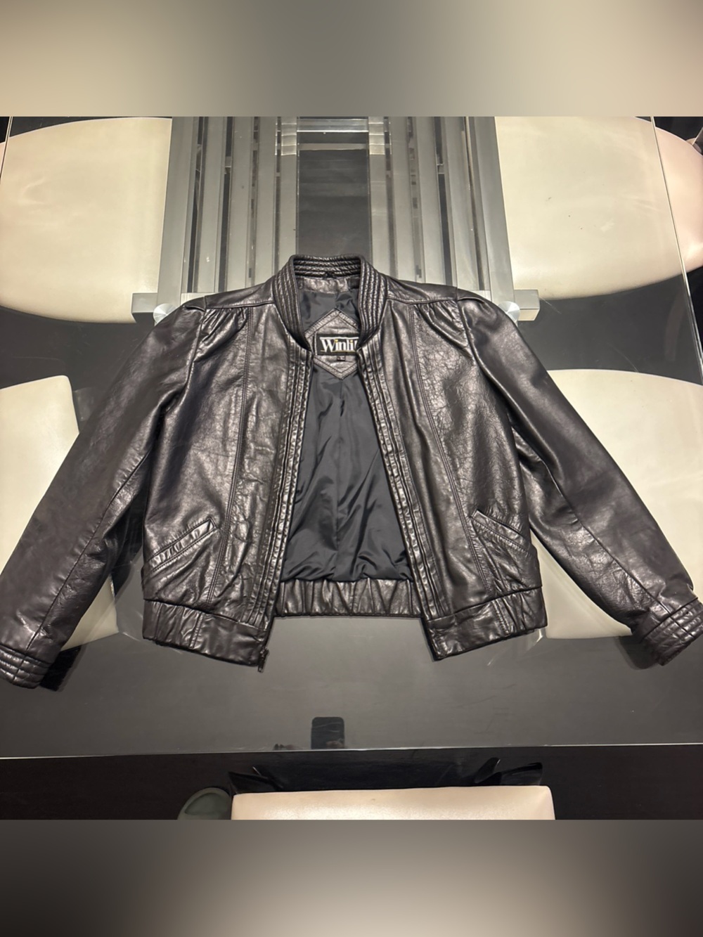 Vintage Winlit Women’s Black Leather Jacket S